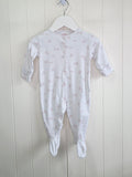 Next - 3-6 months girls white sleepsuit featuring all over bunny print