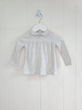 TU - 3-6 months light grey collared long sleeve top