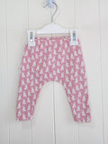 Next - 3-6 months girls pink leggings featuring all over bunny print