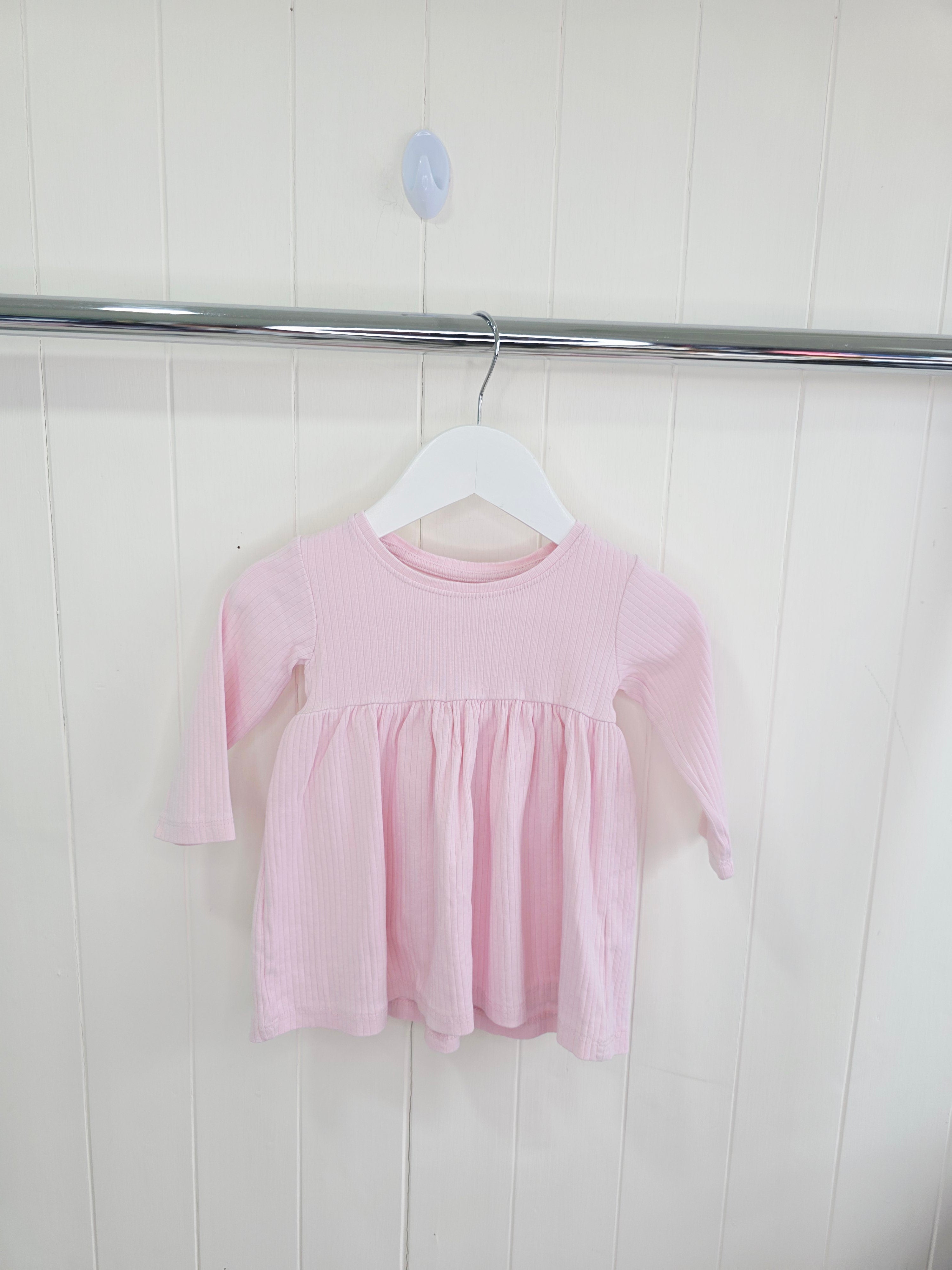 Primark - 3-6 months girls pink and white floral dresses set