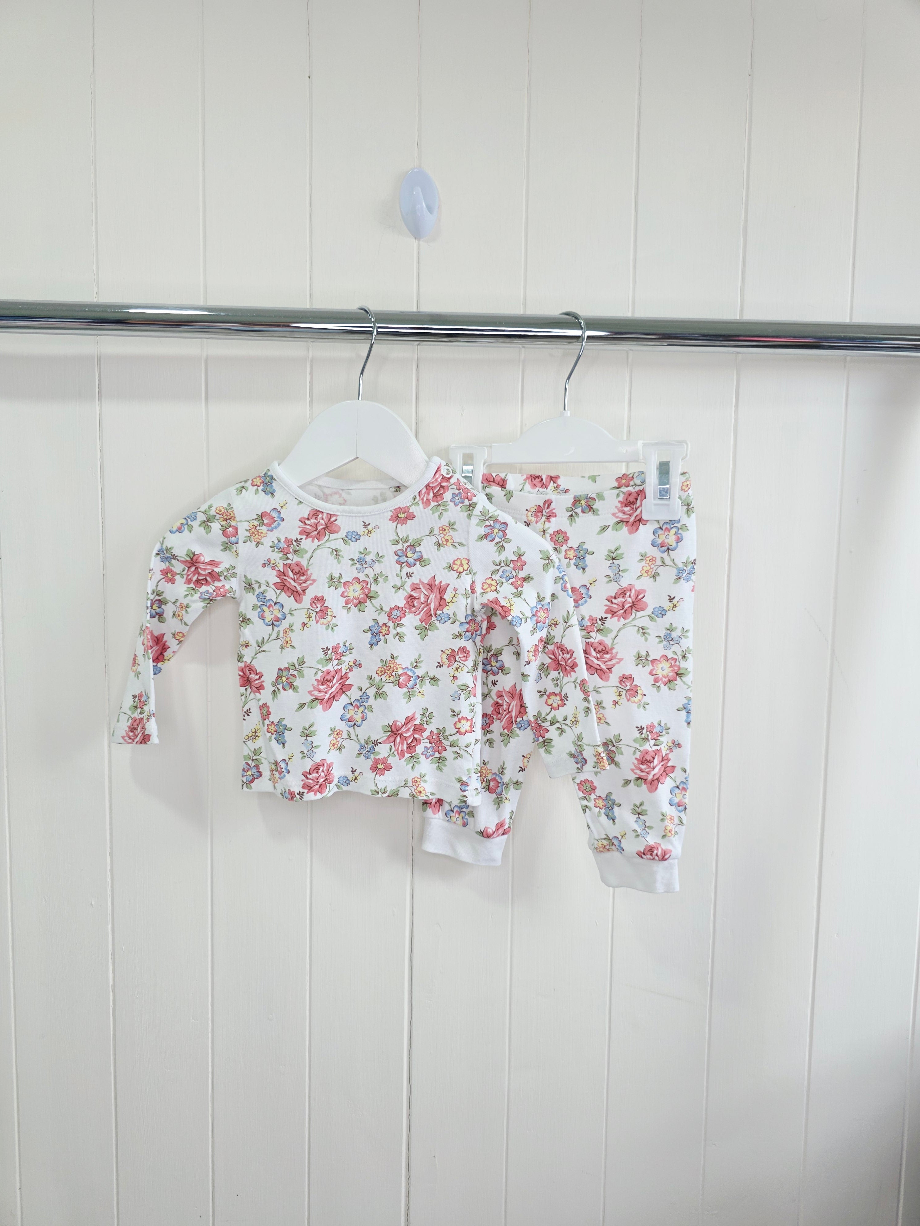 TU - 3-6 months girls floral 2 piece pyjamas set of 3