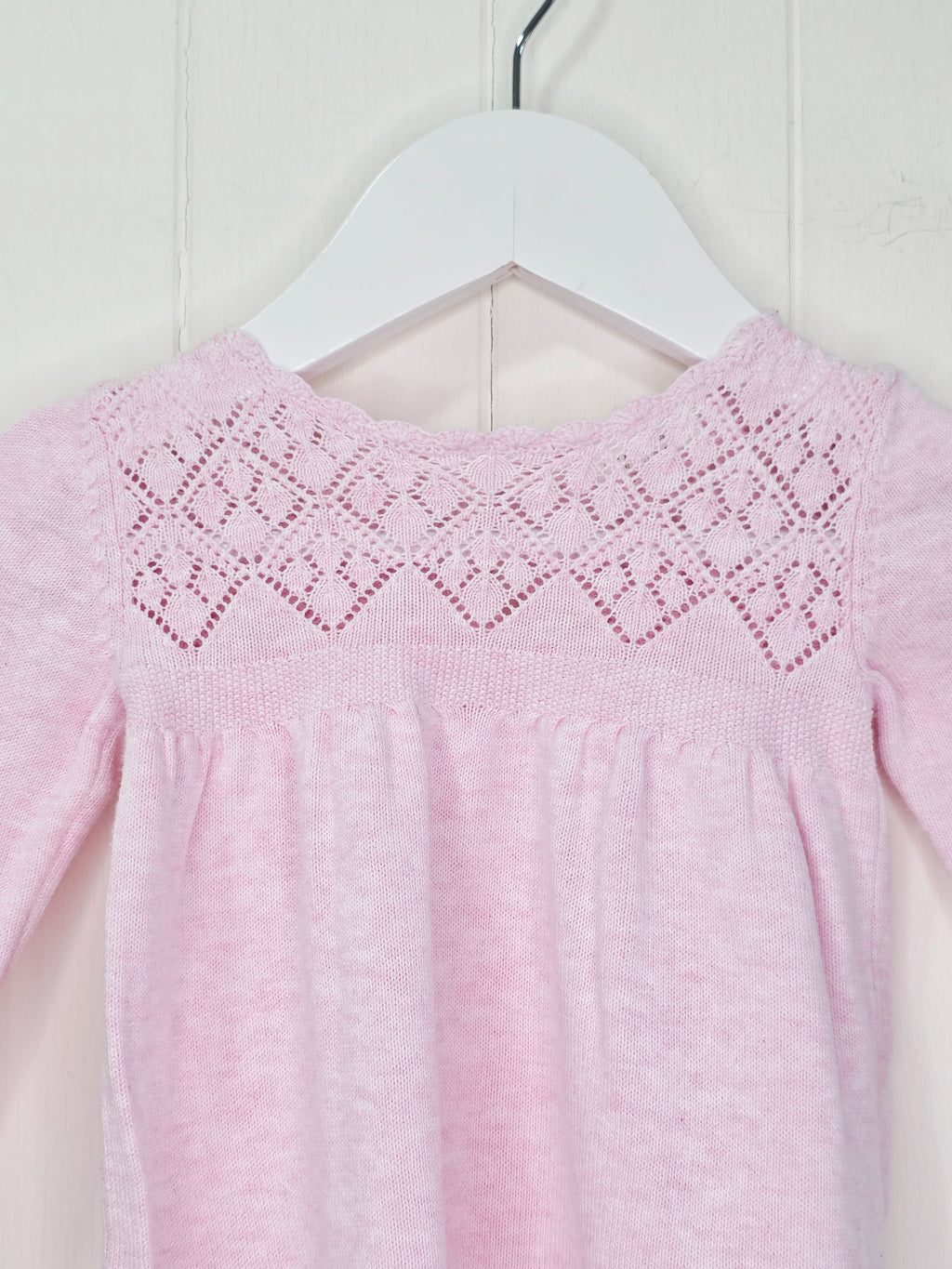 Next - 3-6 months girls pink knit dress