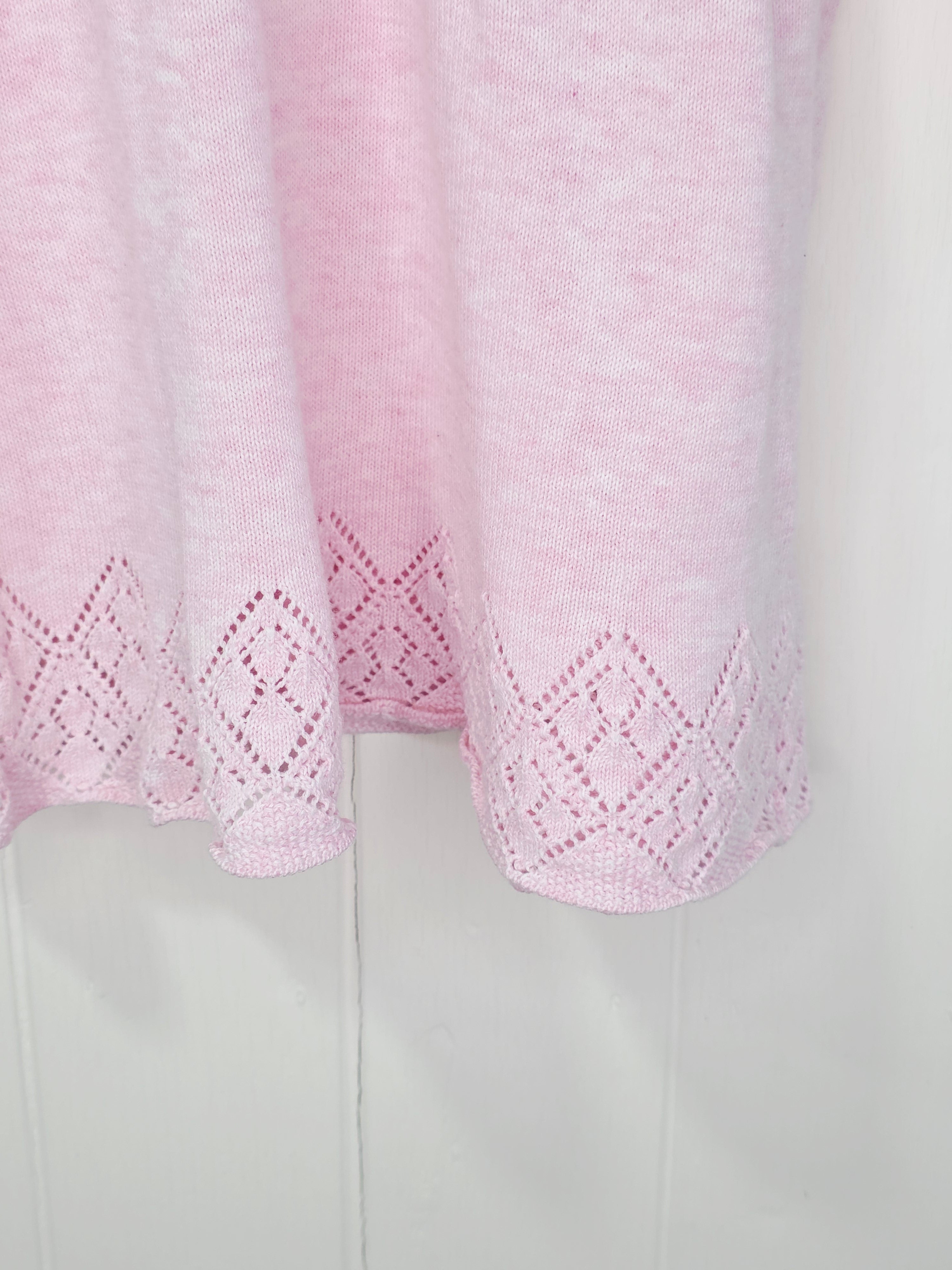 Next - 3-6 months girls pink knit dress