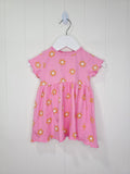 Primark - 3-6 months pink short sleeve floral dress