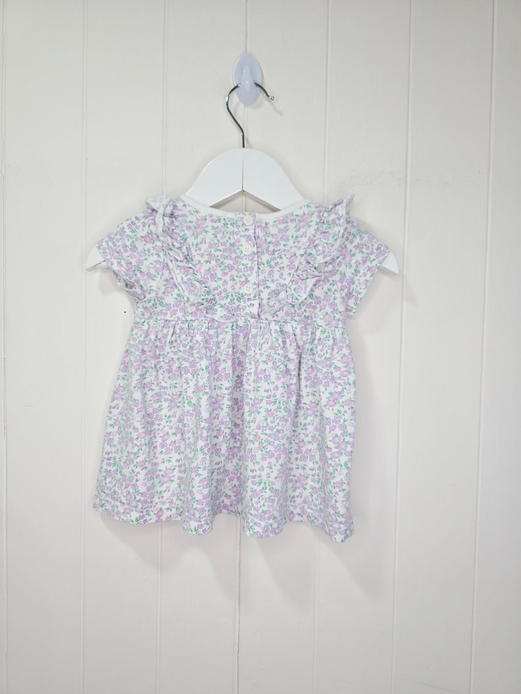 Matalan -3-6 months short sleeve floral dress featuring ruffle details