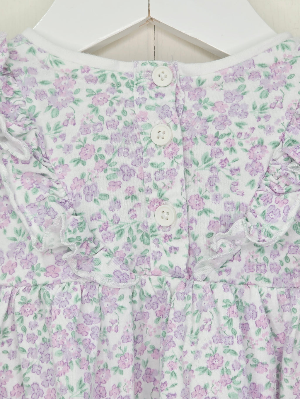 Matalan -3-6 months short sleeve floral dress featuring ruffle details