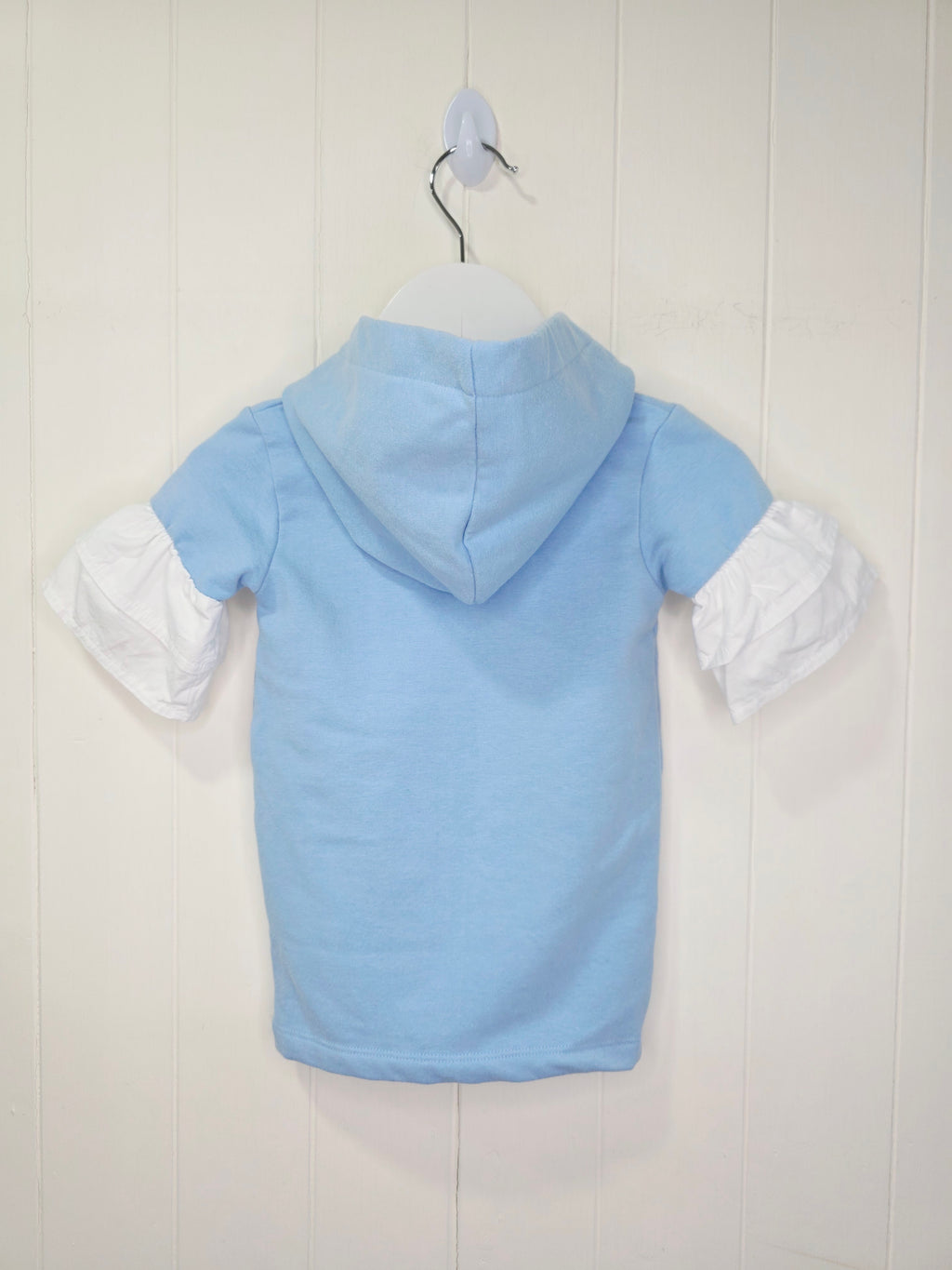 River Island - 3-6 months girls light blue hooded sweatshirt dress