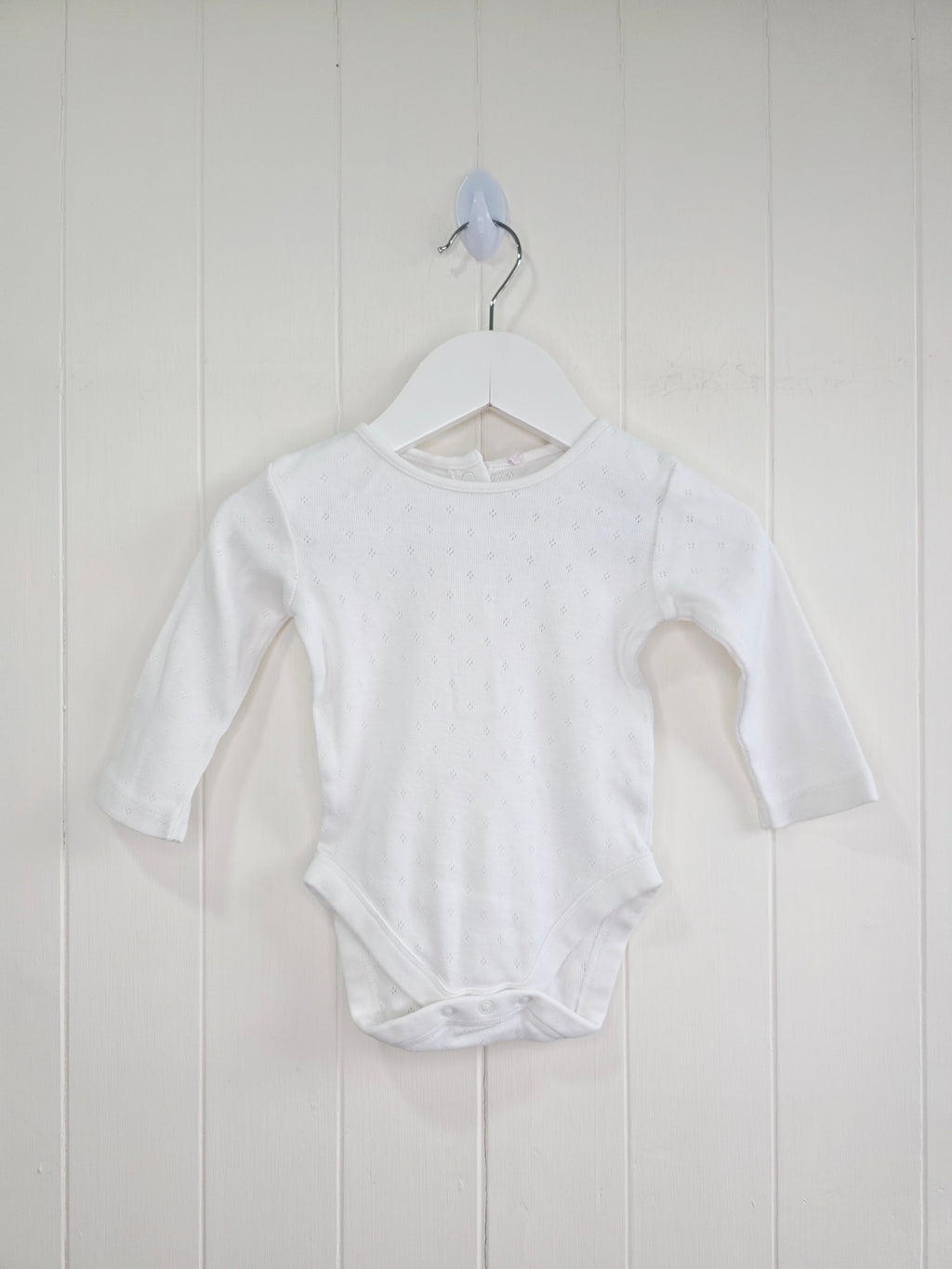 George - 3-6 months girls white long sleeve bodysuit