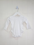 George - 3-6 months girls white long sleeve bodysuit