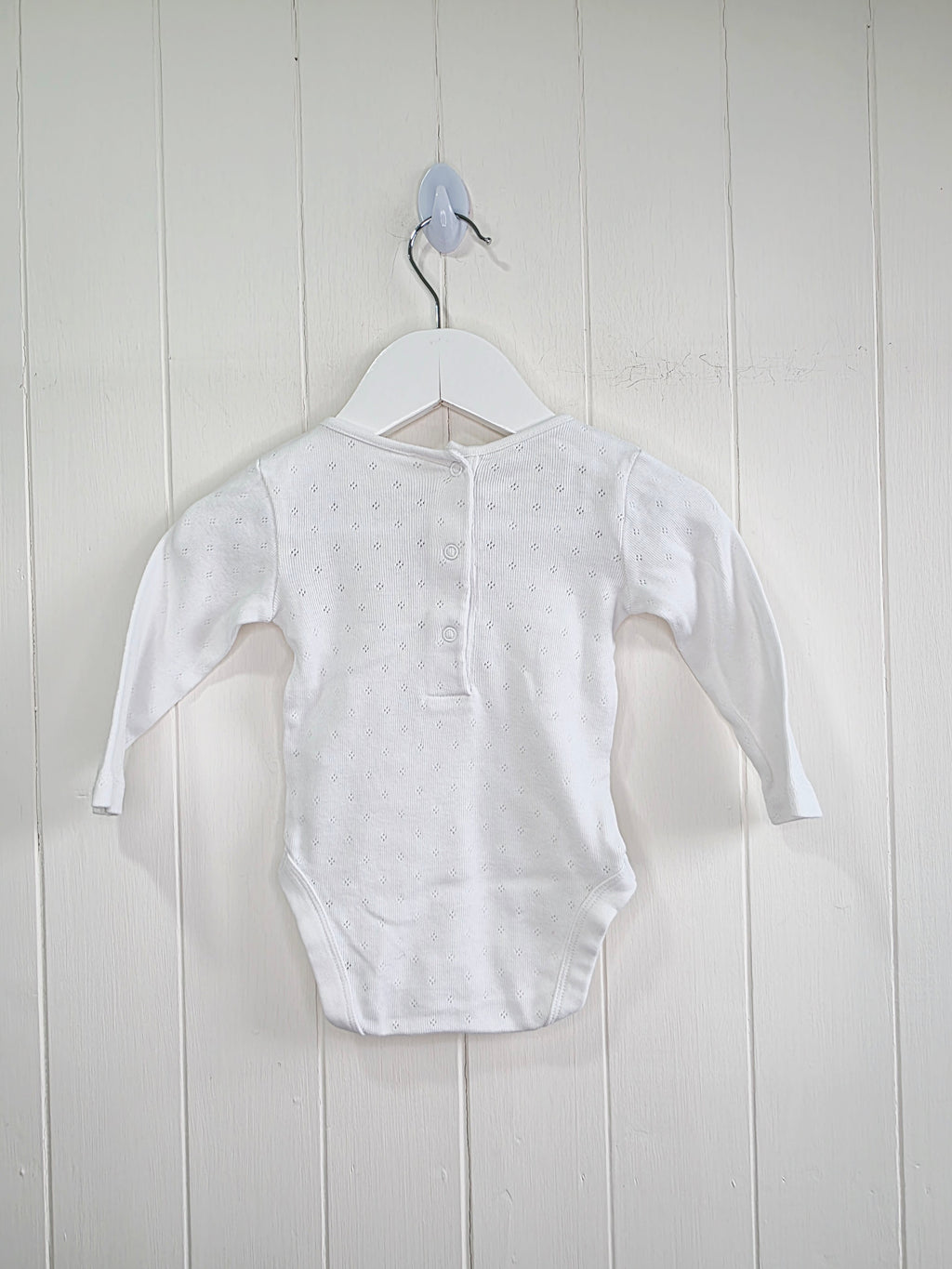 George - 3-6 months girls white long sleeve bodysuit