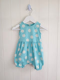 M&S - 3-6 months girls mint romper featuring giant polka dots