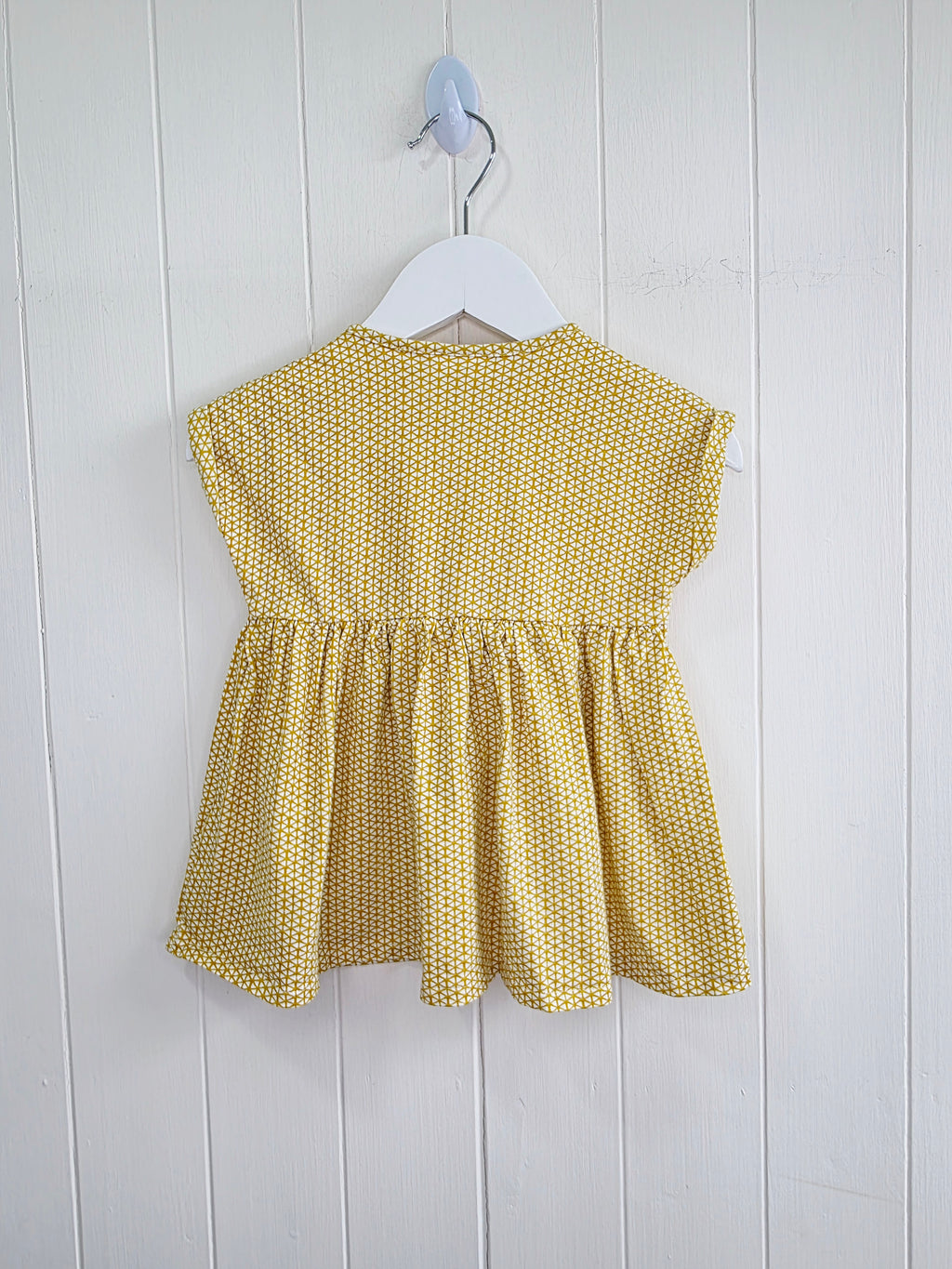 Next - 3-6 months girls yellow geometric triangle pattern dress