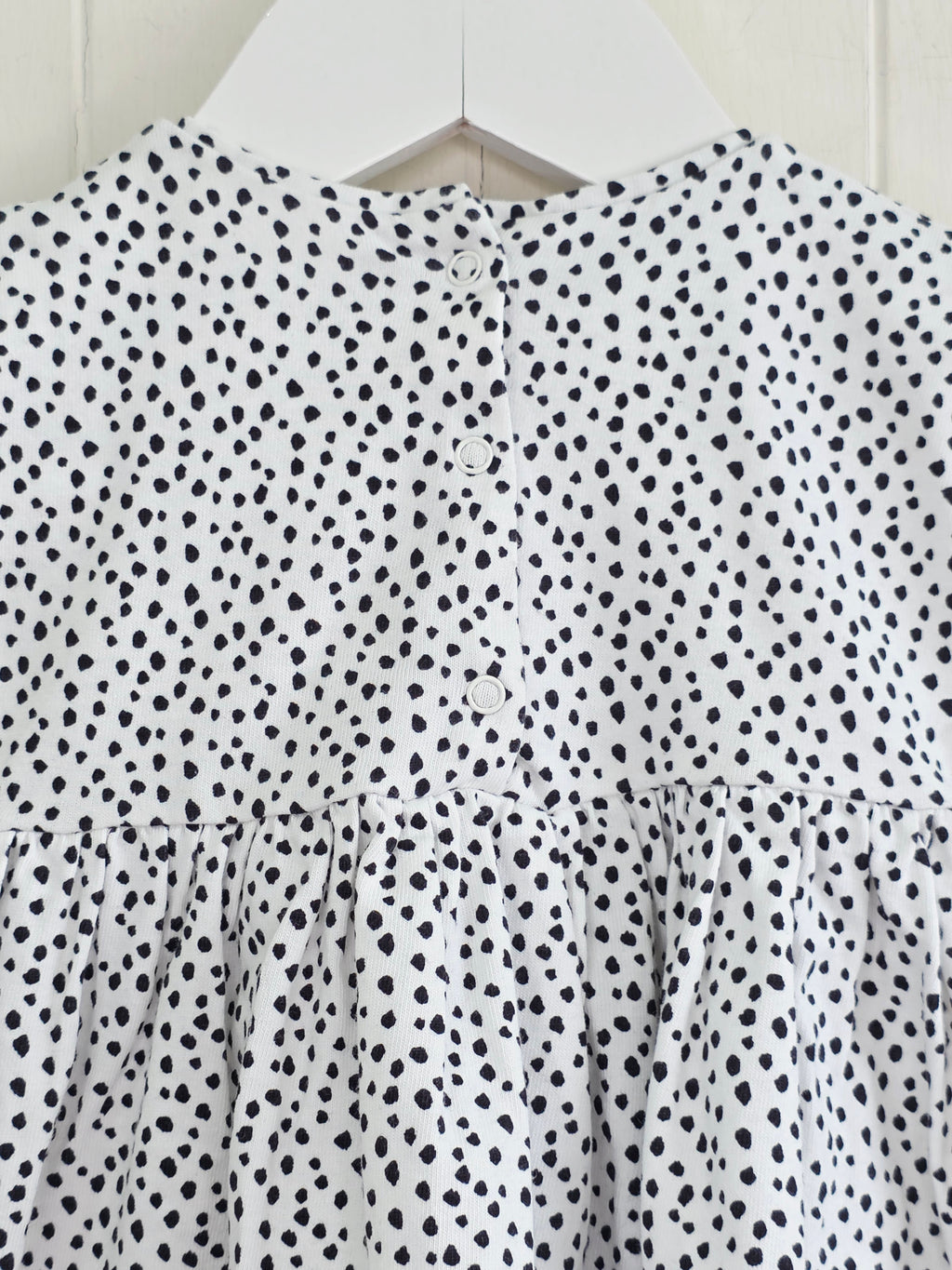 Next - 3-6 months girls short sleeve dress featuring bunny face embroidery