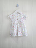 Bext - 3-6 months girls white short sleeve dress featuring fruit print