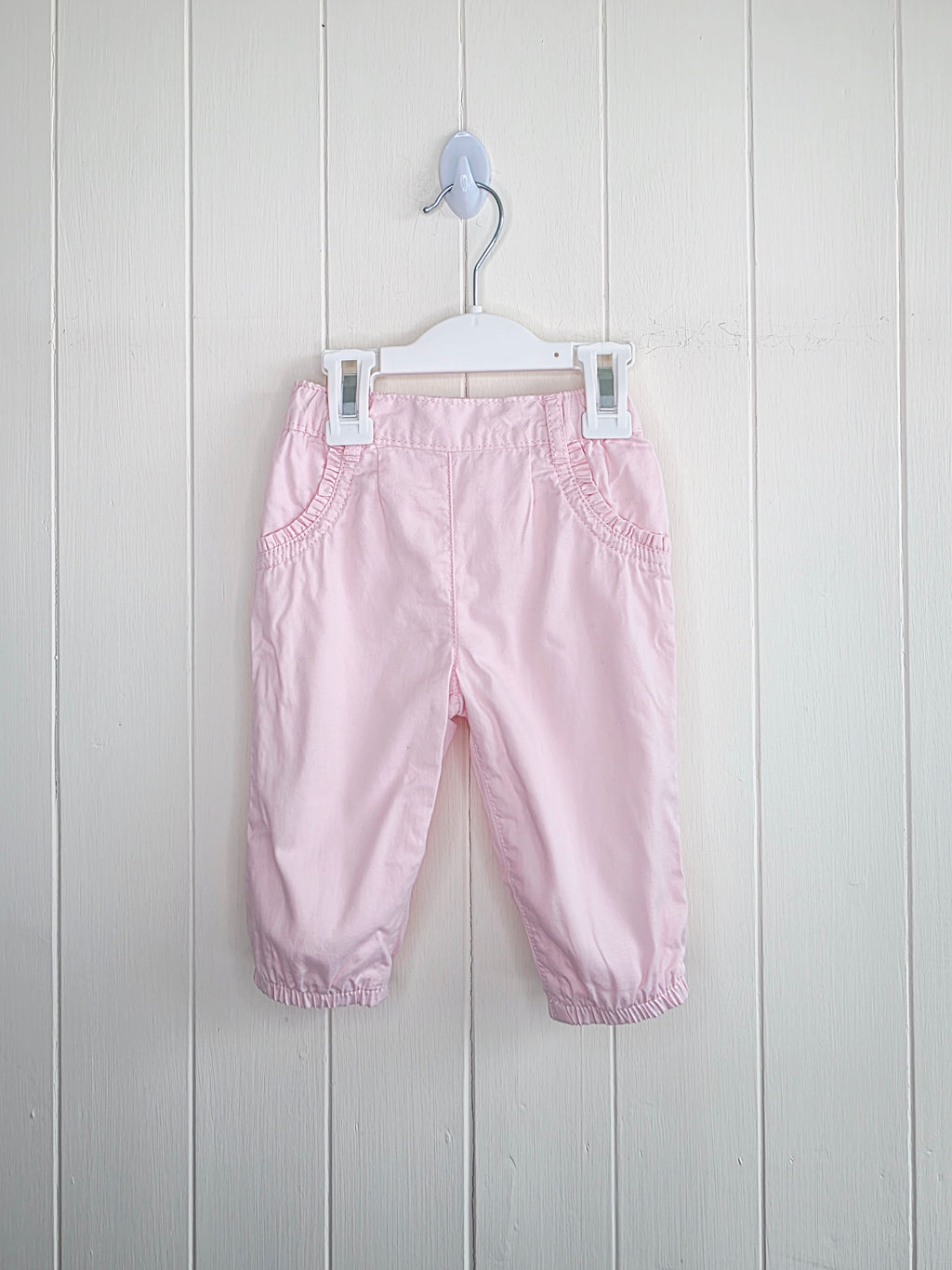 George 3-6 months girls pink lined pull up trousers