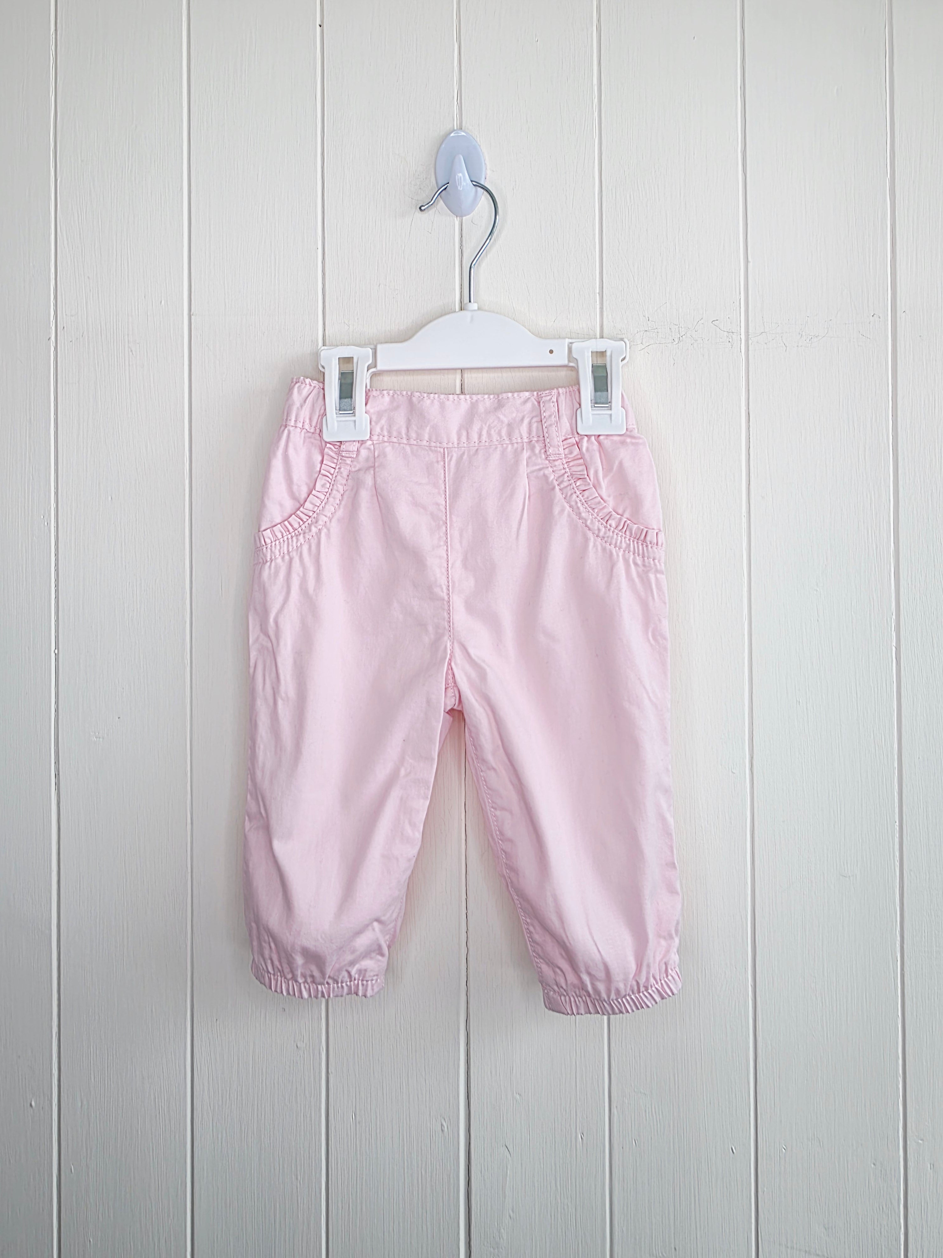 George 3-6 months girls pink lined pull up trousers