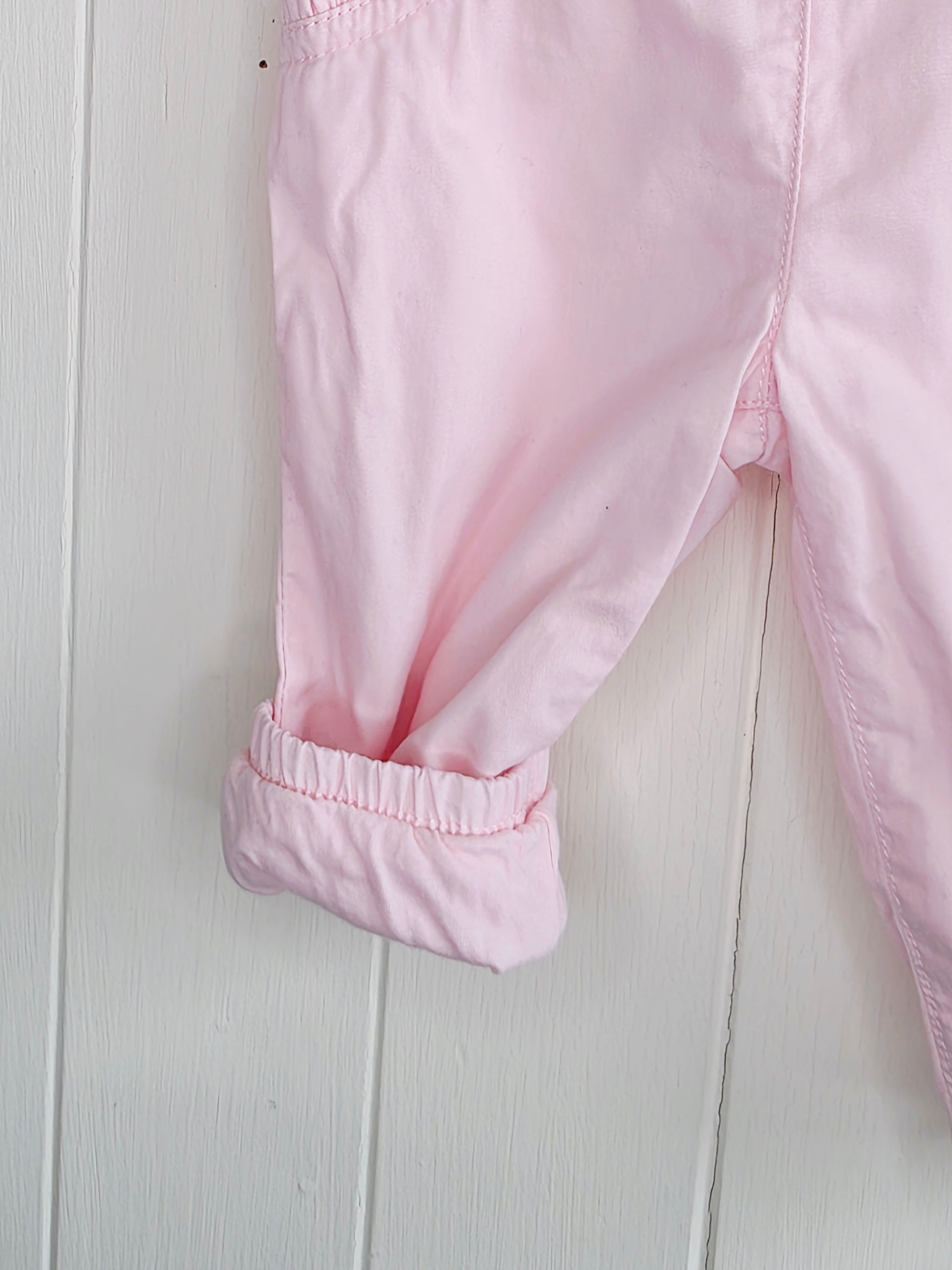 George 3-6 months girls pink lined pull up trousers
