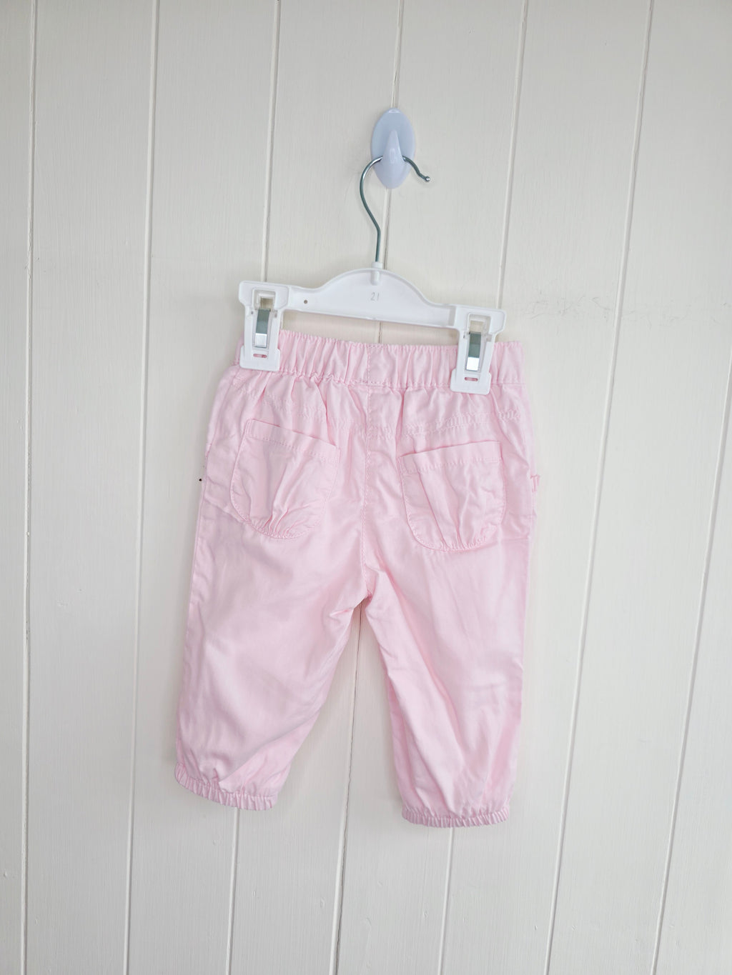 George 3-6 months girls pink lined pull up trousers