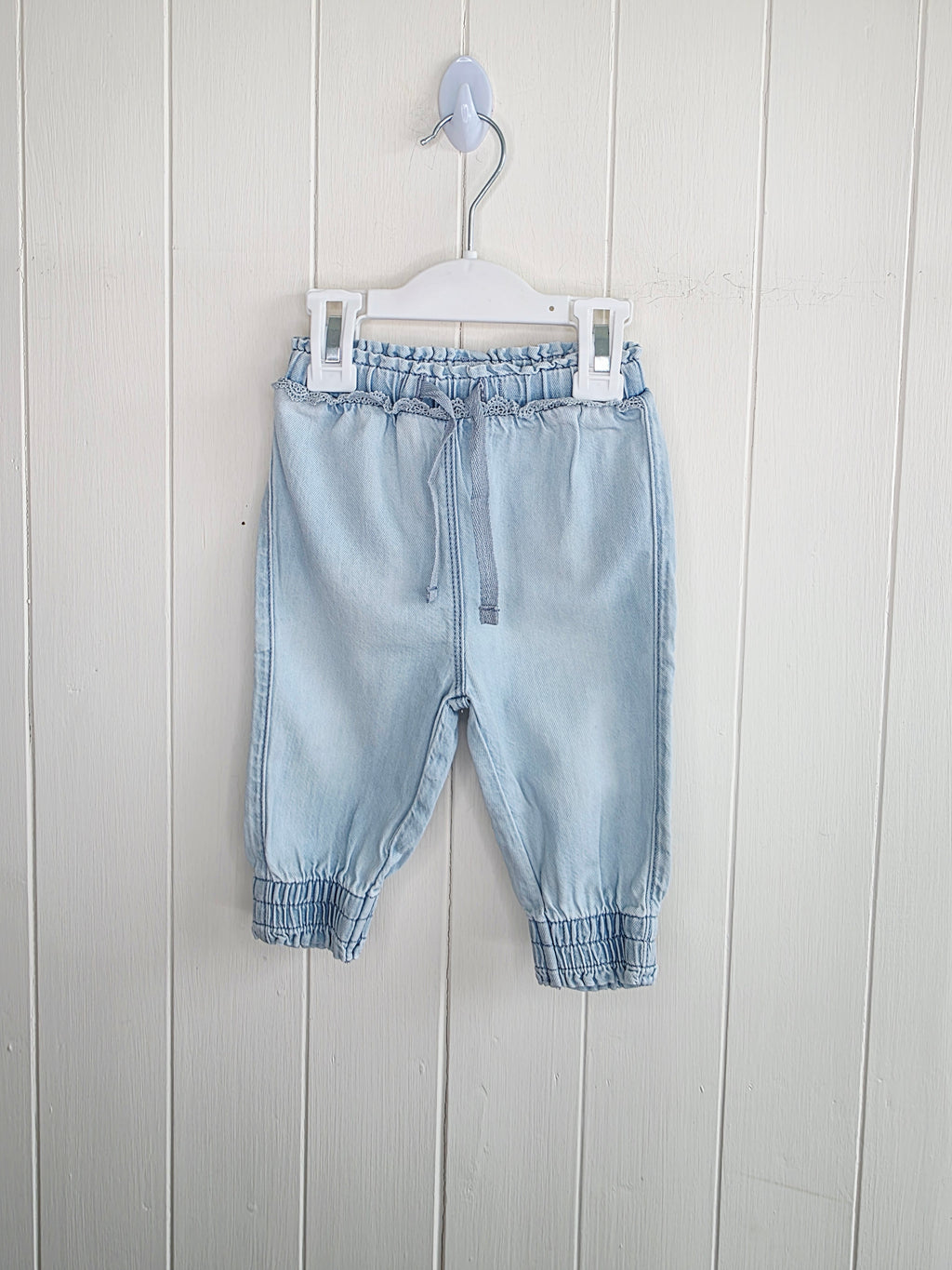 Next - 3-6 months girls light blue lightweight jeans