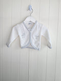 Nursery Times - 3-6 months girls white cardigan
