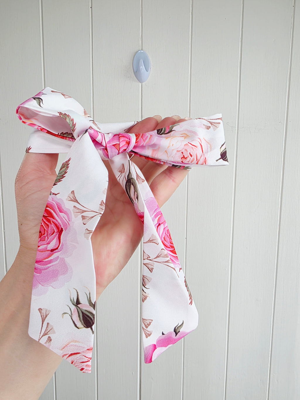 PatPat - 3-6 months girls white floral dress with tie up headband
