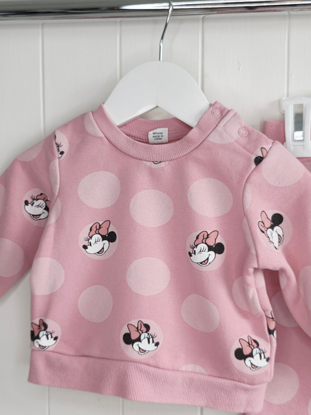 Minnie Mouse at Primark - 6-9 months girls pink jumper and joggers set