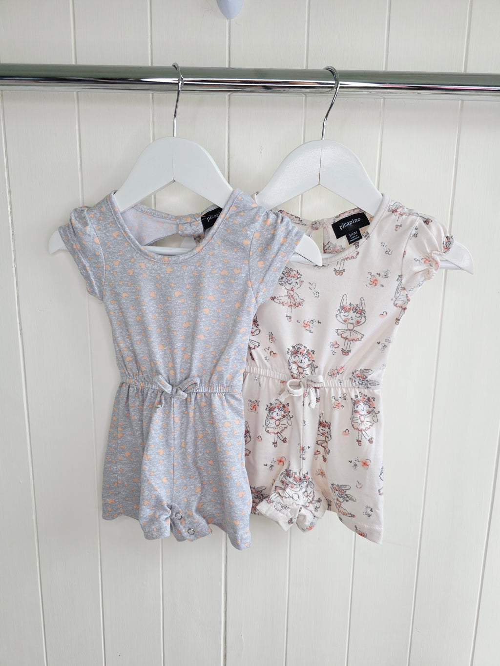 Picapino - 3-6 months girls playsuits set