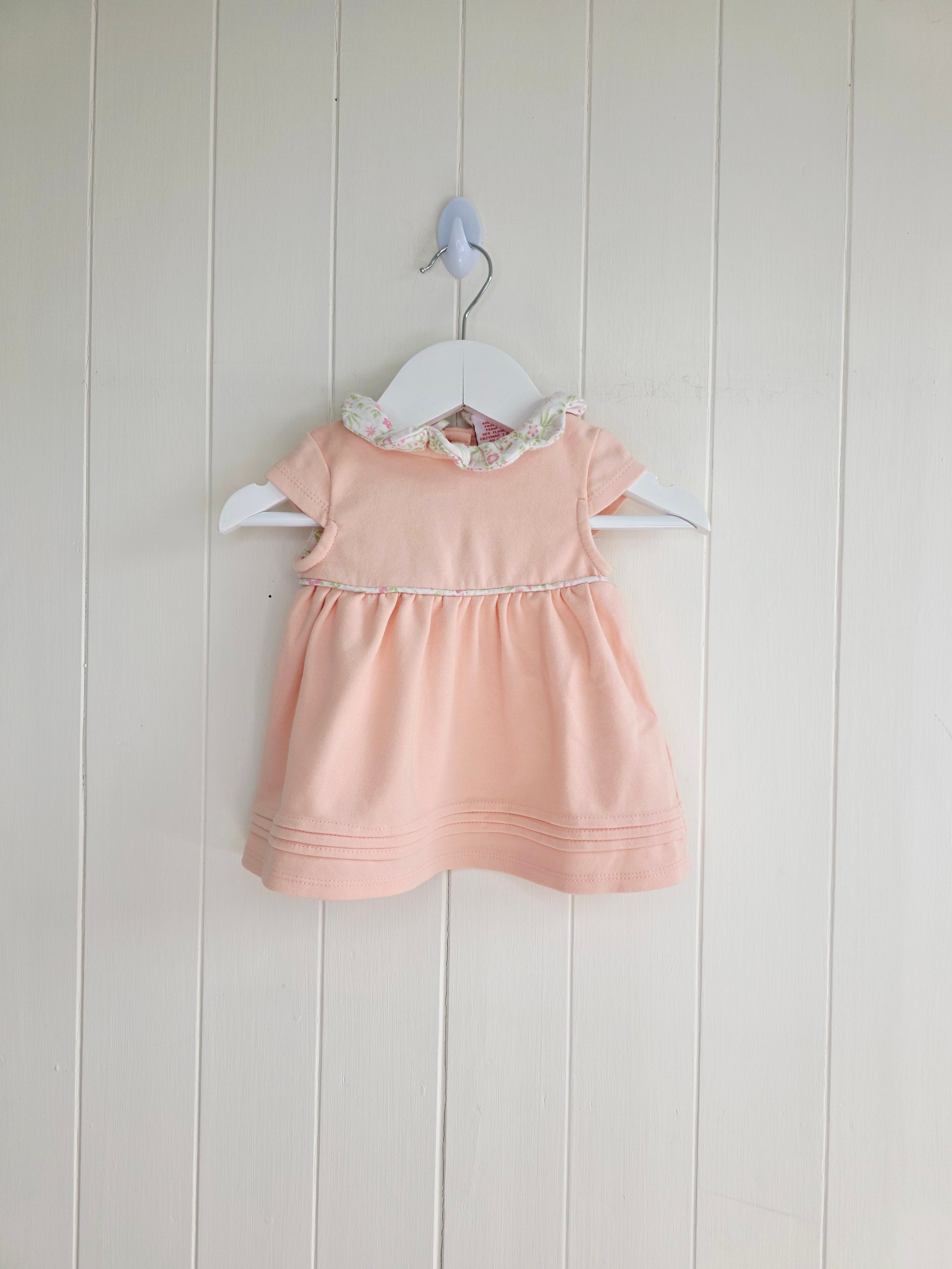 Catherine Malandrino - 3-6 months girls peach cap shoulder dress