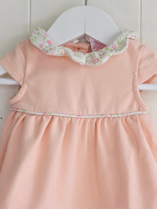 Catherine Malandrino - 3-6 months girls peach cap shoulder dress