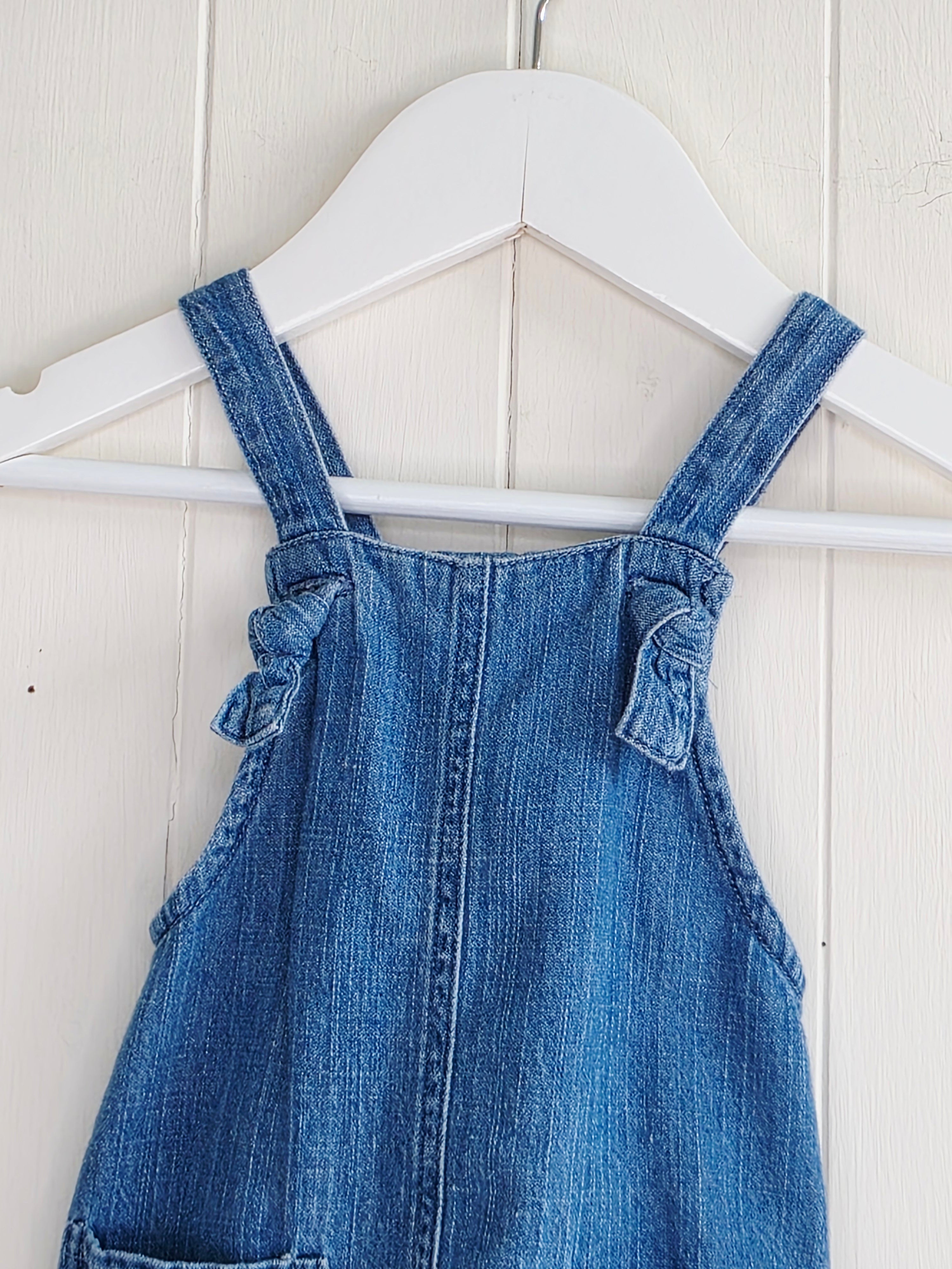 Mamas&Papas - 3-6 months girls blue denim pinafore dress