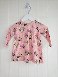Disney Minnie Mouse - 3-6 months girls pink long sleeve dress featuring all over Minnie print