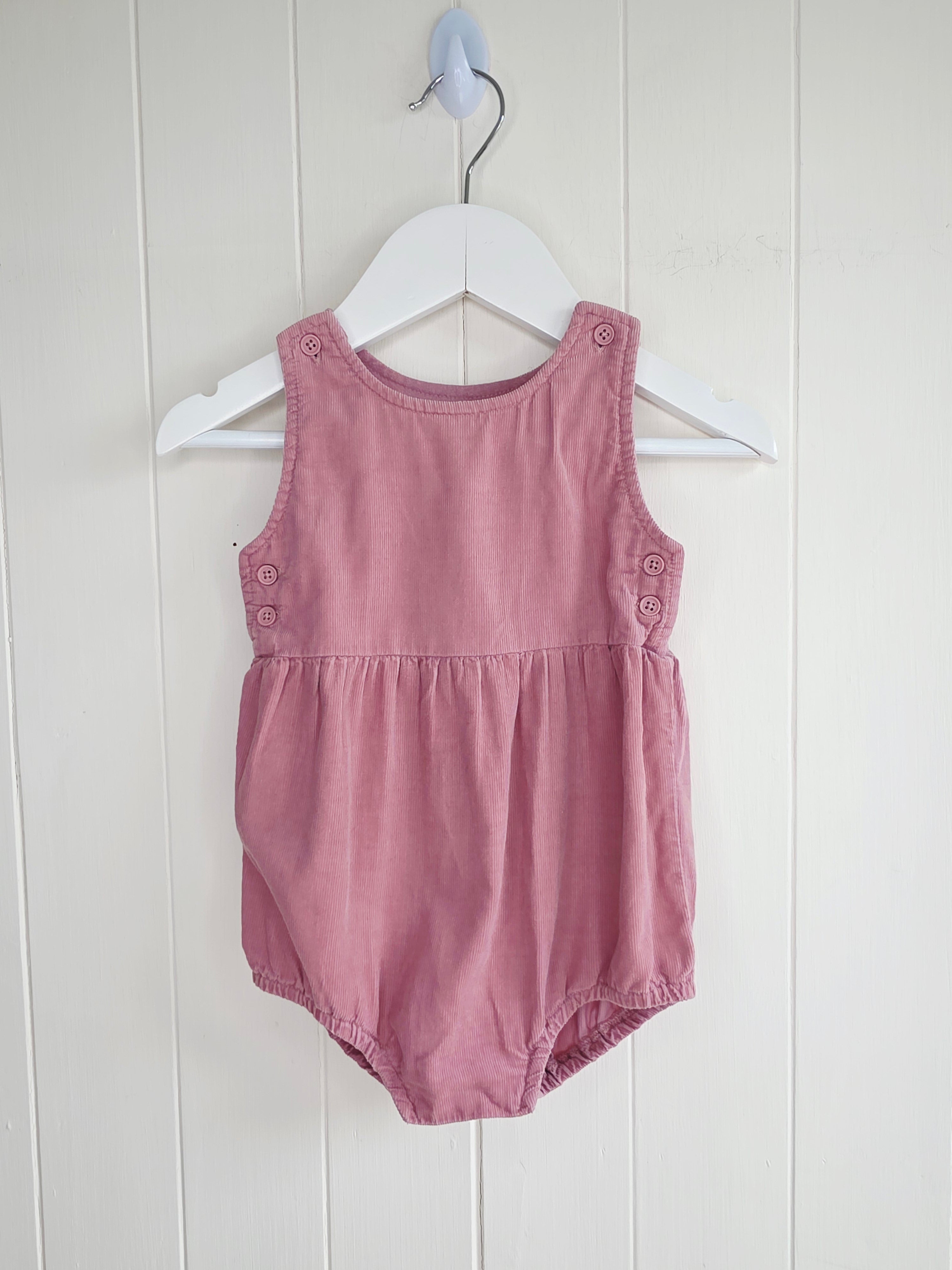 Mamas&Papas - 3-6 months girls pink corduroy romper
