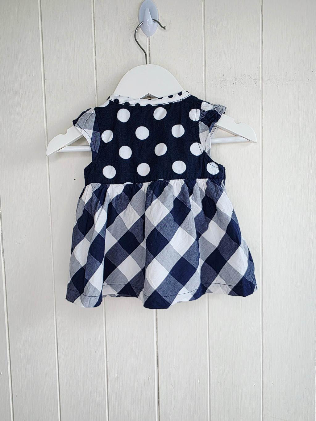 Disney Minnie Mouse - 3-6 months navy and white sleeveless dress