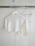Rock A Bye Baby Boutique - 3-6 months girls off white knit jumpers and bottoms set