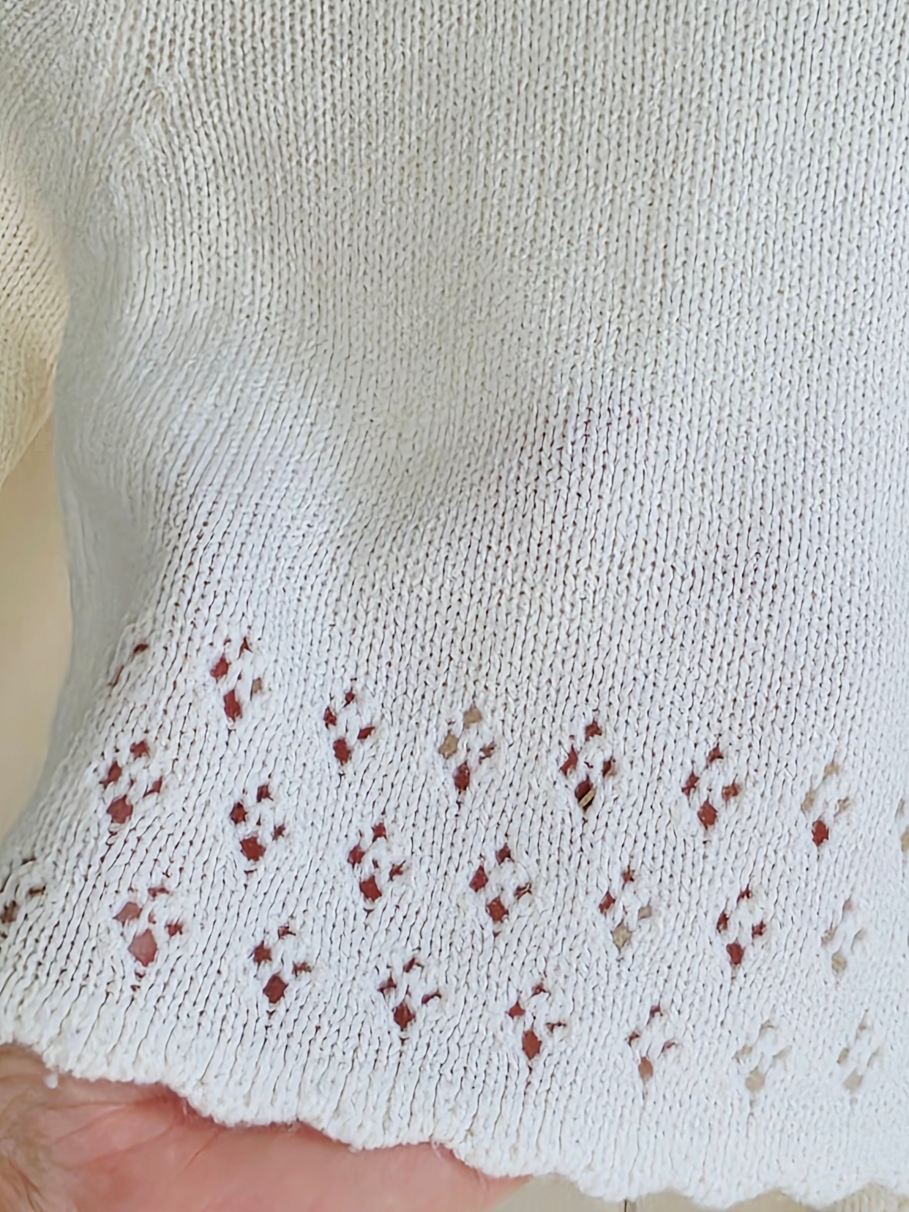 Rock A Bye Baby Boutique - 3-6 months girls off white knit jumpers and bottoms set
