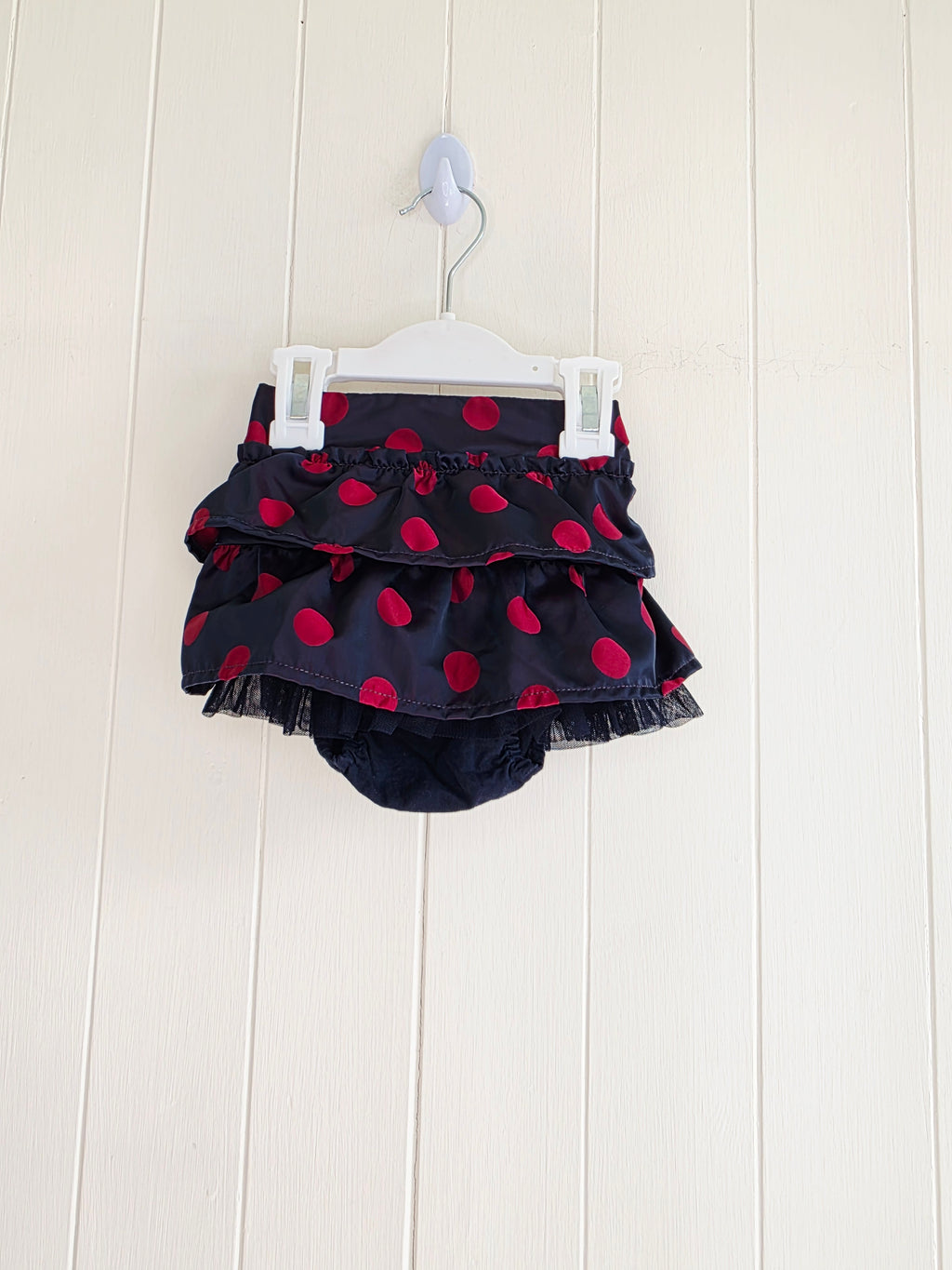 BabyGap - 3-6 months navy polka dot skirt with diaper cover