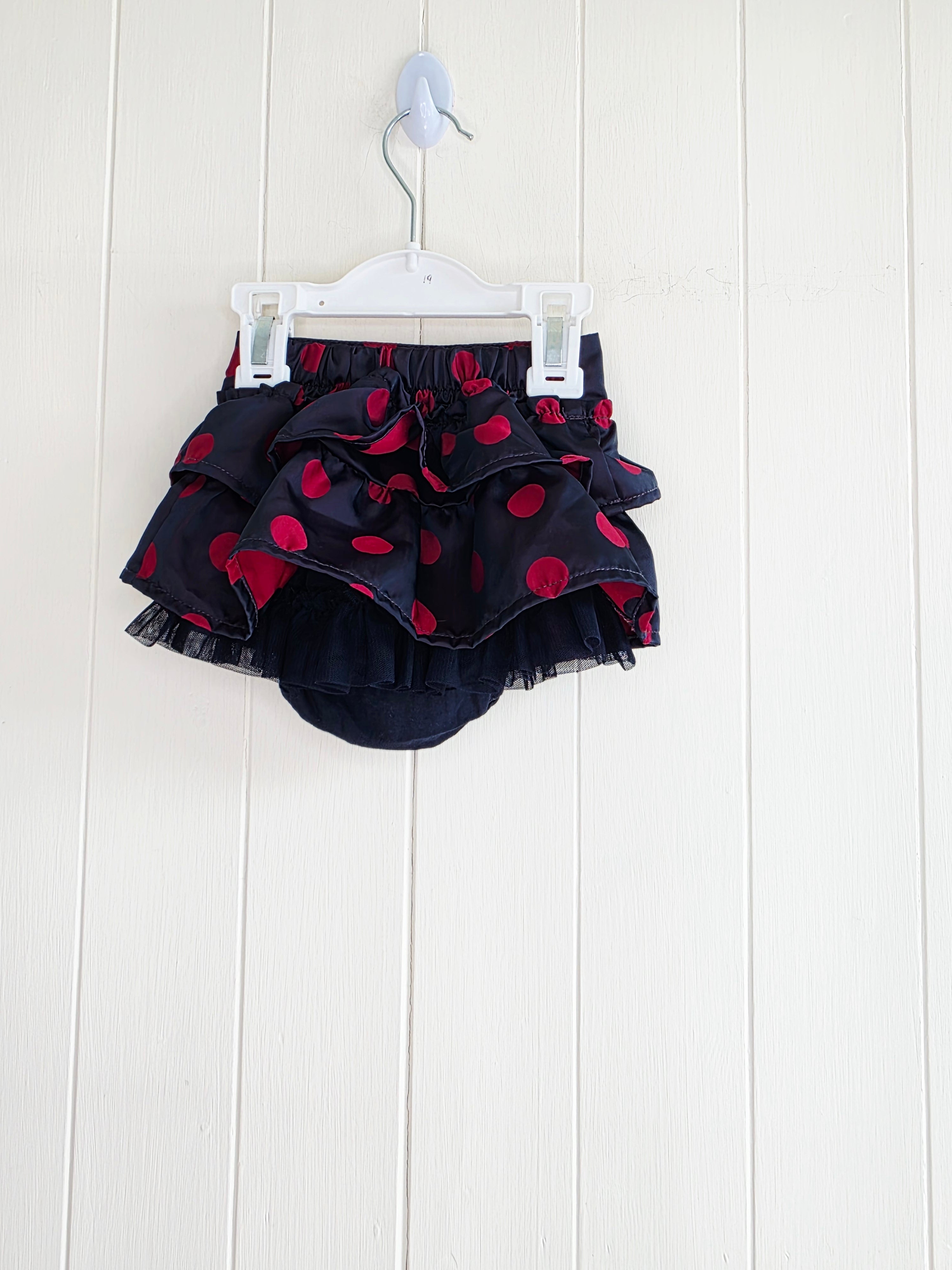 BabyGap - 3-6 months navy polka dot skirt with diaper cover
