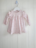 Mothercare - 3-6 months girls pink bodysuit dress featuring floral print