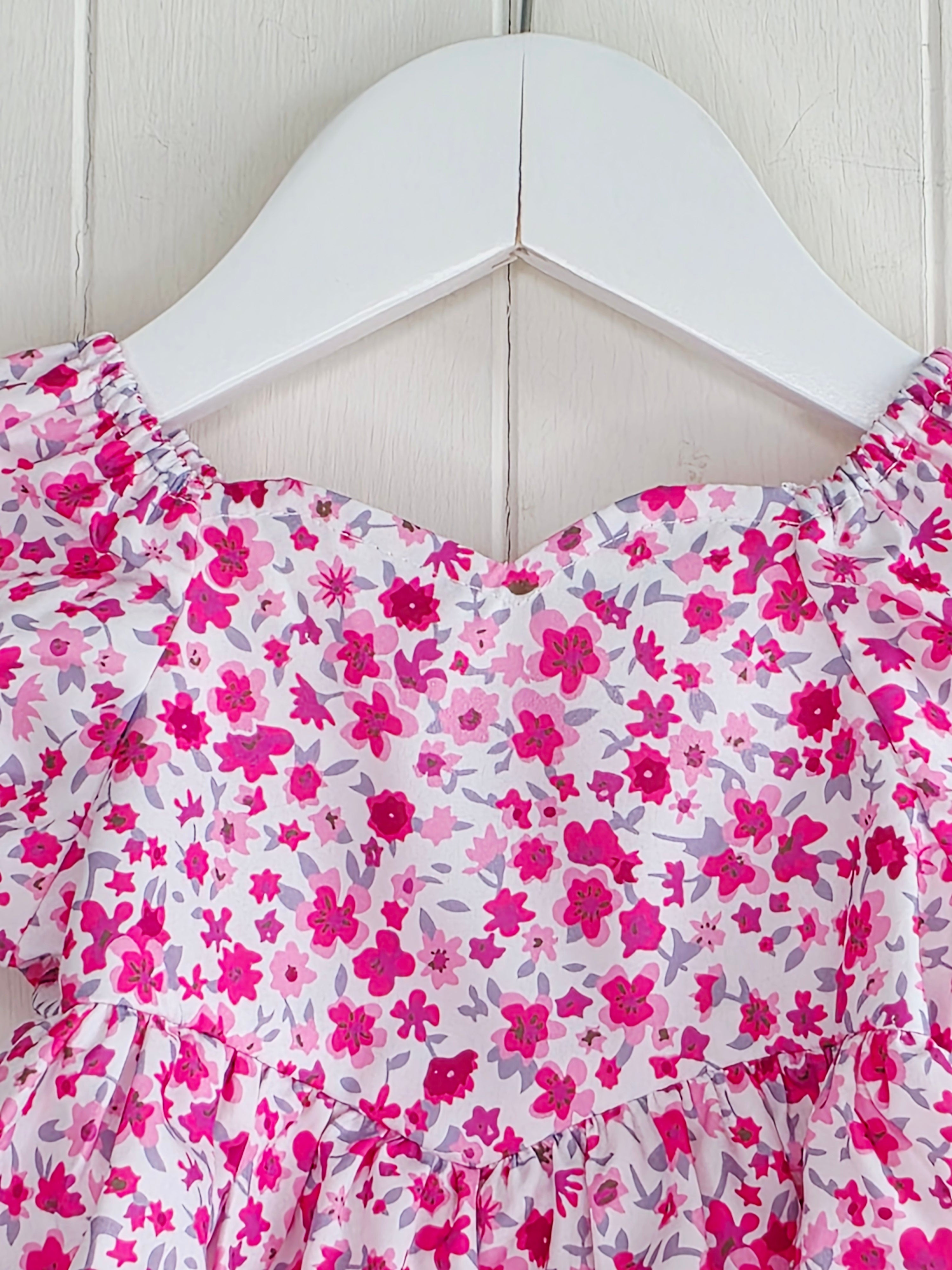 Shein - 3-6 months girls floral bodysuit dress