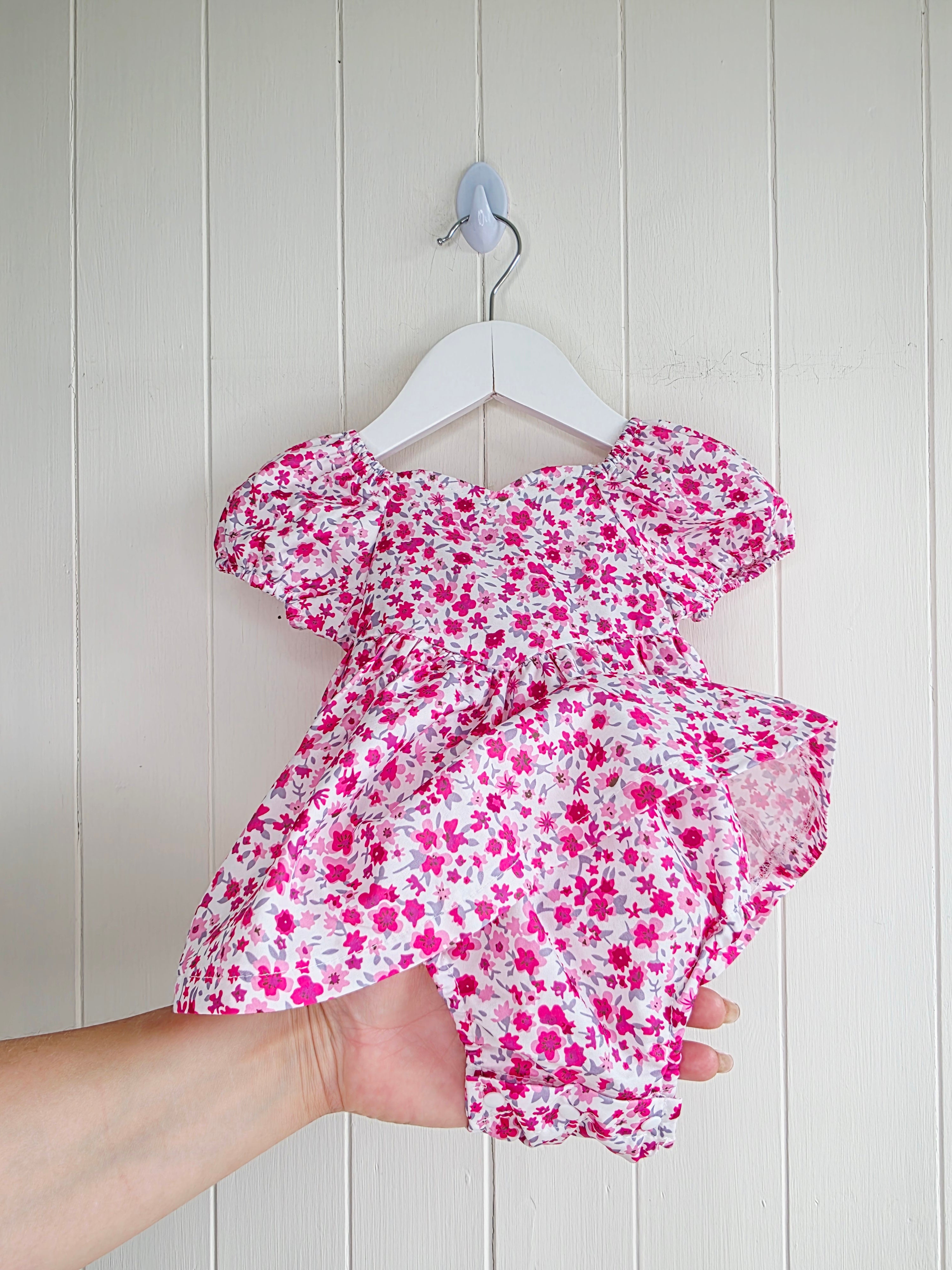 Shein - 3-6 months girls floral bodysuit dress