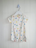 M&S 3-6 months unisex cream romper featuring polka dots