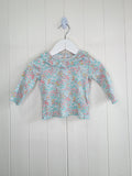 Matalan - 3-6 months girls floral long sleeve top featuring frilly neck line