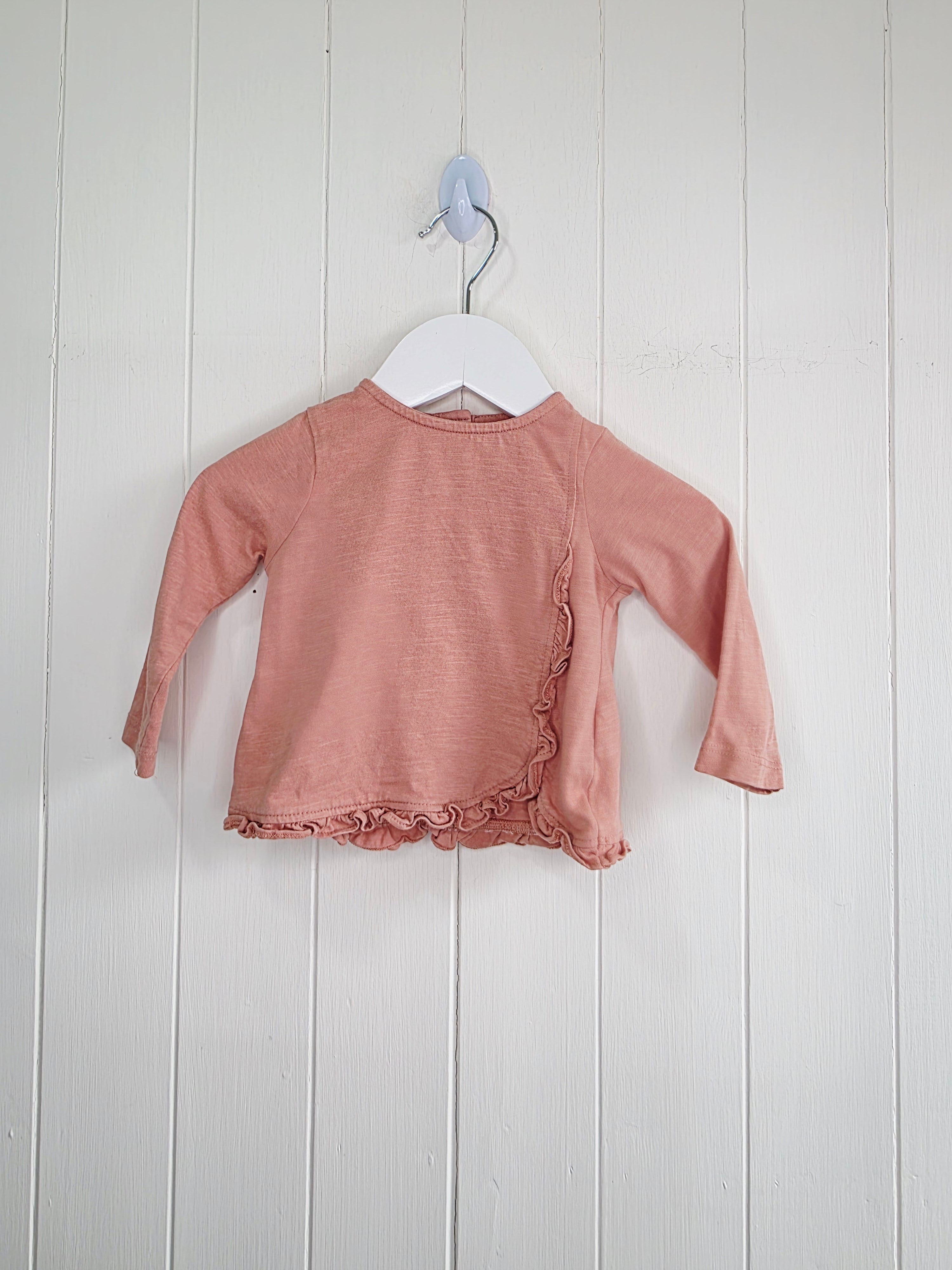 TU m - 3-6 months girls dusty pink long sleeve top